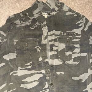 Express Men's Gray Camouflage Field Jacket